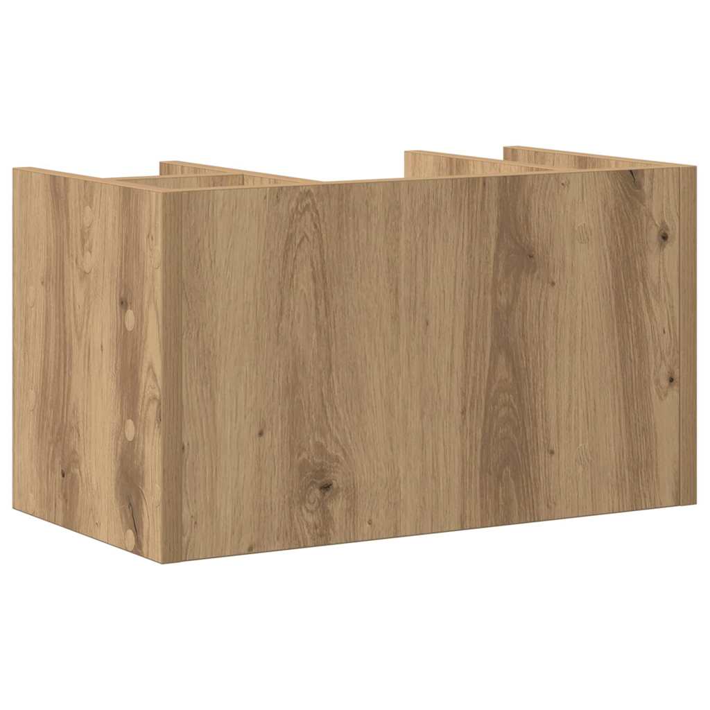 Organiseur de bureau noir imitation chêne 44,5 x 24 x 25 cm