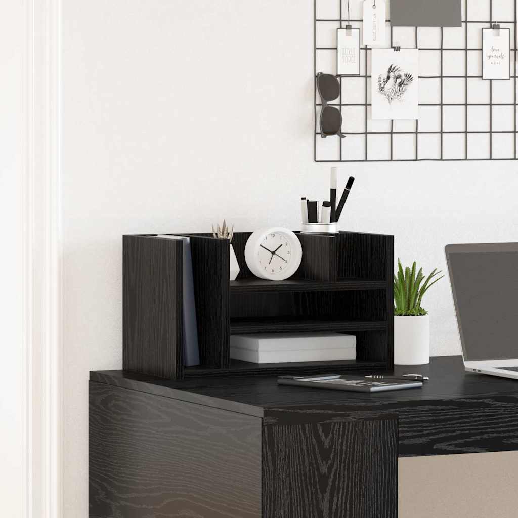 Desk Organizer Reclaimed Wood 44.5 x 24 x 25 cm Engineered Wood