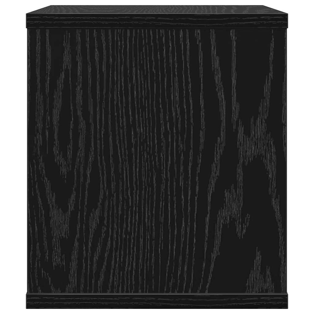 Organiseur de bureau noir aspect chêne 36 x 26 x 29,5 cm