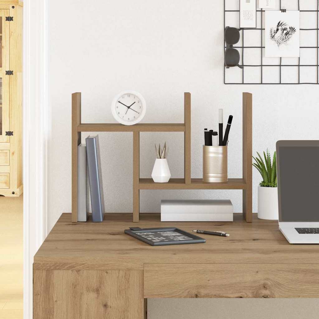 Organiseur de bureau chêne artisan 34,5 x 15,5 x 35,5 cm