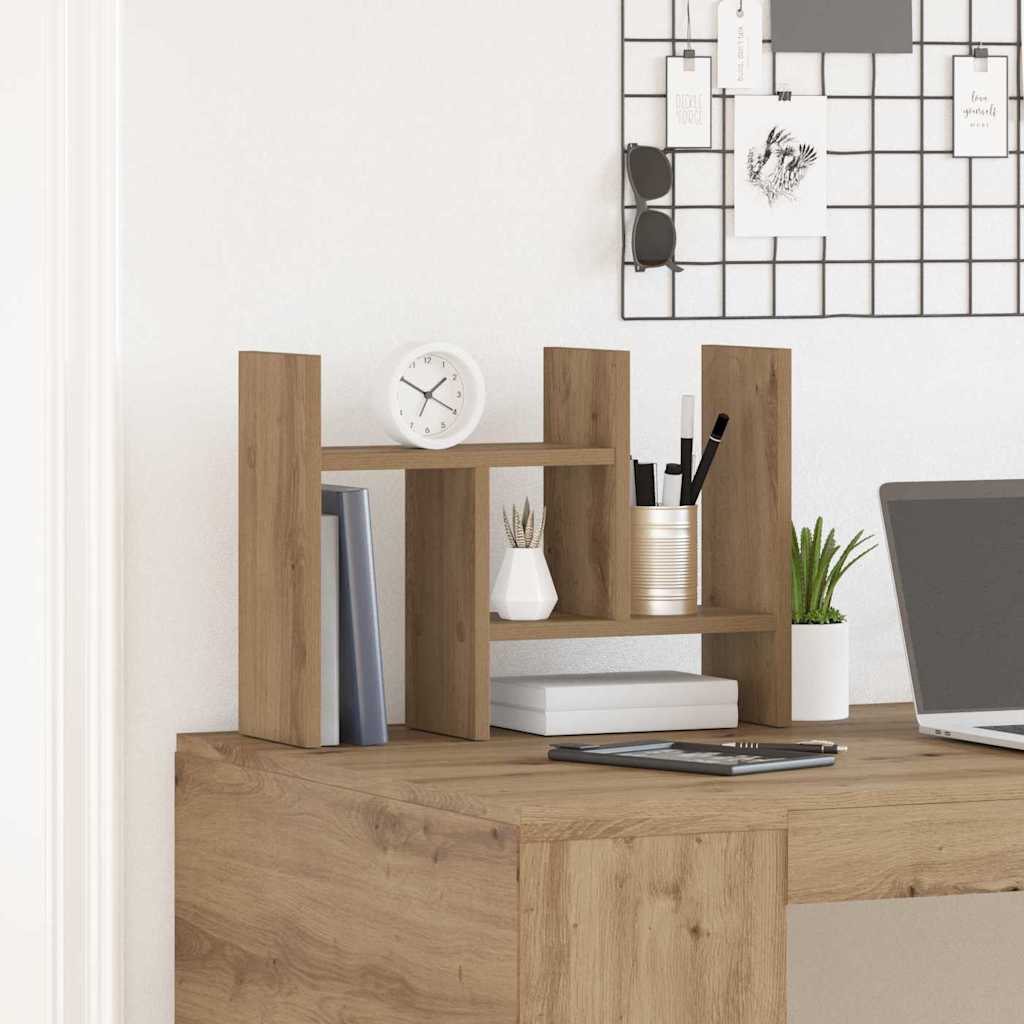 Organiseur de bureau chêne artisan 34,5 x 15,5 x 35,5 cm