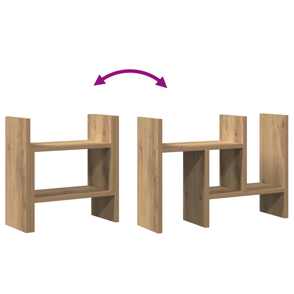 Organiseur de bureau chêne artisan 34,5 x 15,5 x 35,5 cm