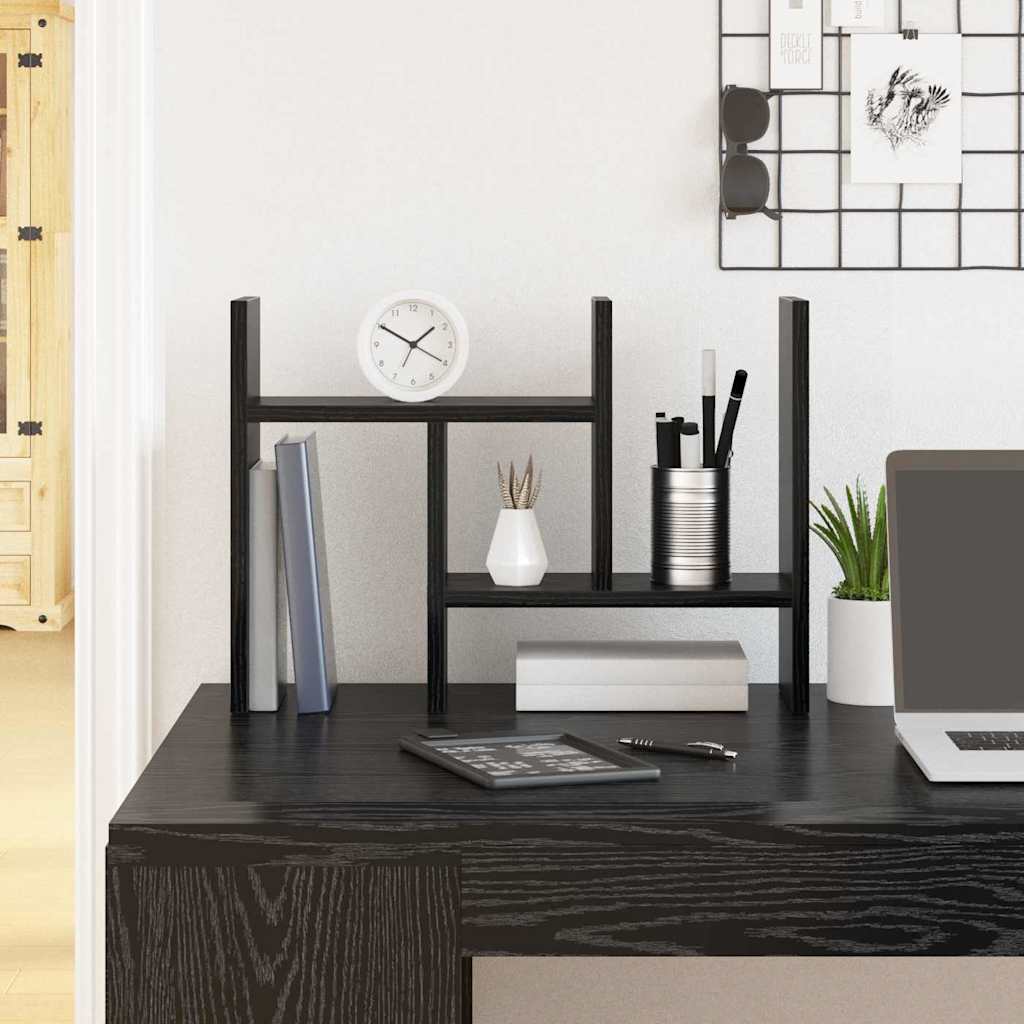 Desk Organizer Black Oak-Effect