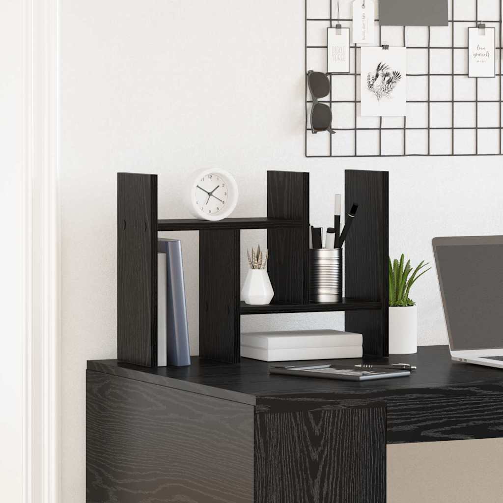 Desk Organizer Black Oak-Effect