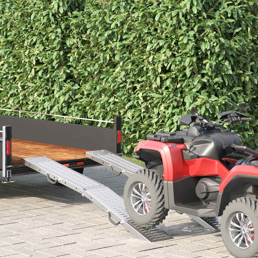Laderampe 200 kg 2 pcs Silber 166 x 23 x 4,5 cm