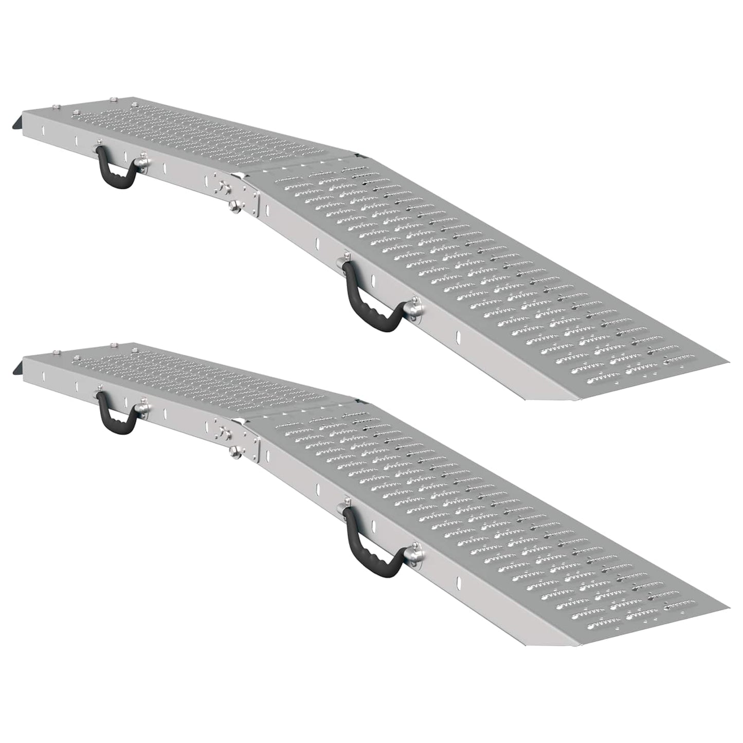 Laderampe 200 kg 2 pcs Silber 166 x 23 x 4,5 cm