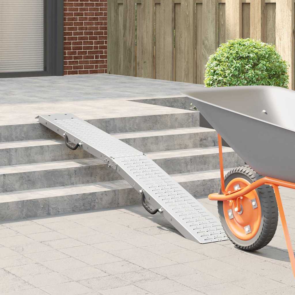 Laderampe 200 kg Silber 186 x 23 x 4,5 cm Verzinkter Stahl