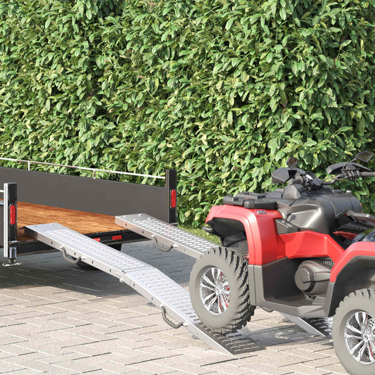 Laderampe 200 kg 2 pcs Silber 186 x 23 x 4,5 cm