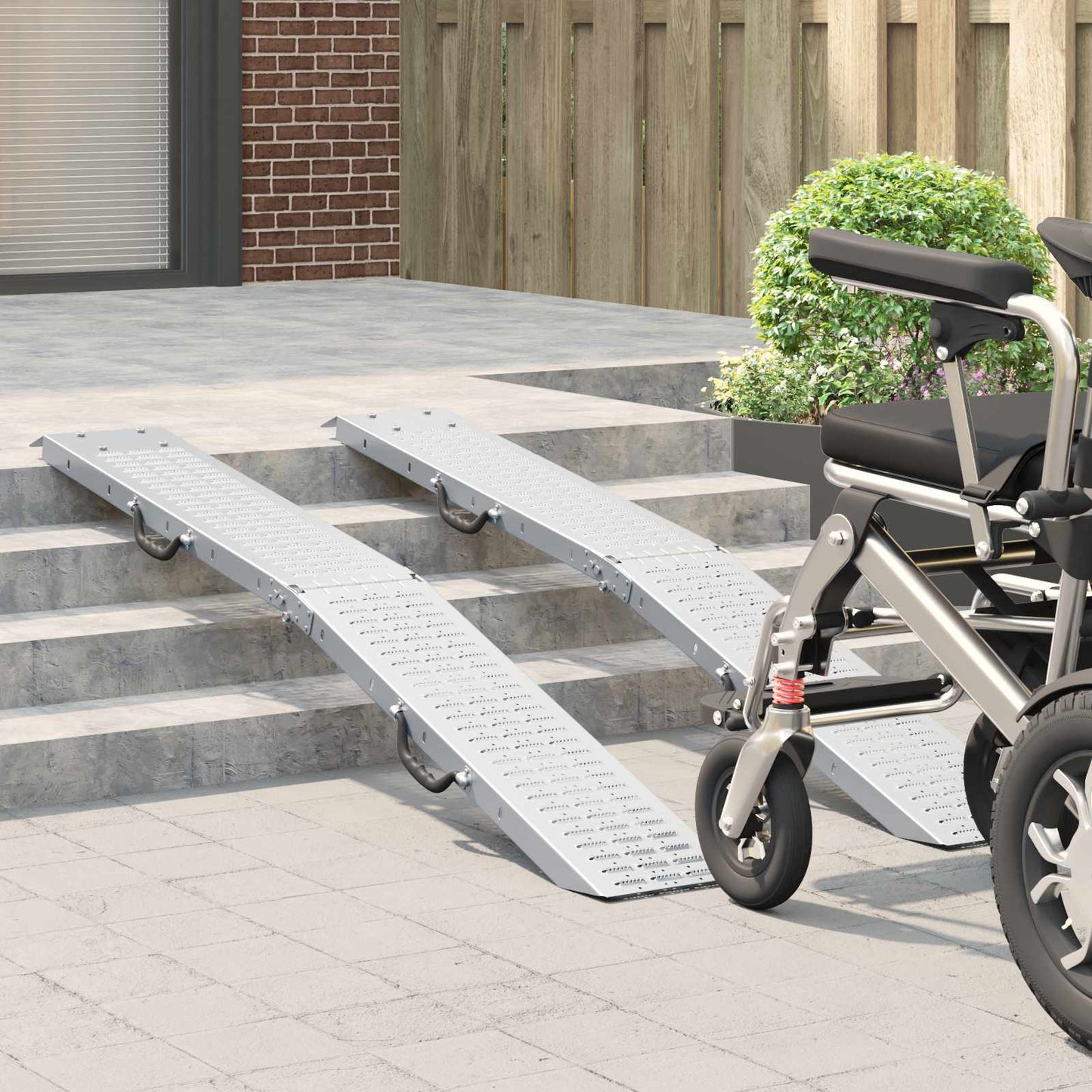 Laderampe 200 kg 2 pcs Silber 186 x 23 x 4,5 cm