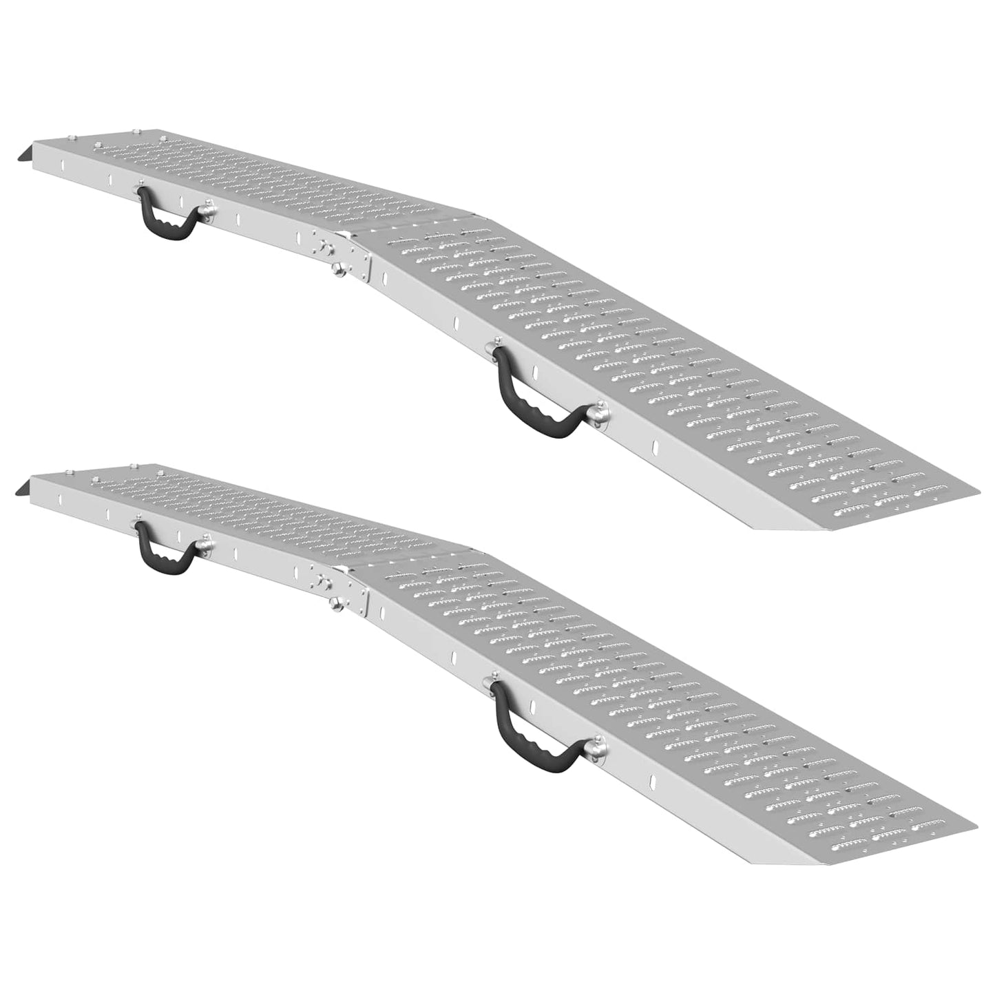 Laderampe 200 kg 2 pcs Silber 186 x 23 x 4,5 cm