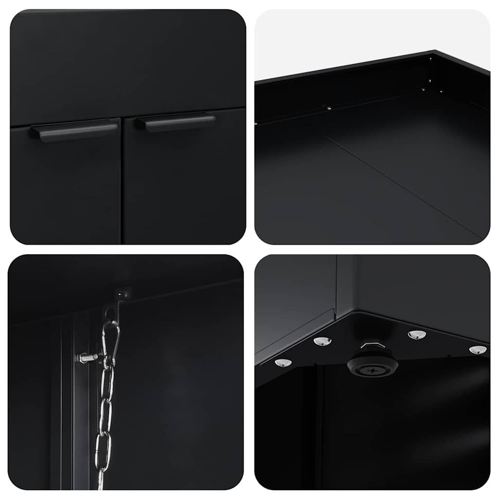 Wheeled refuse bin enclosure with planted roof for a 240L bin