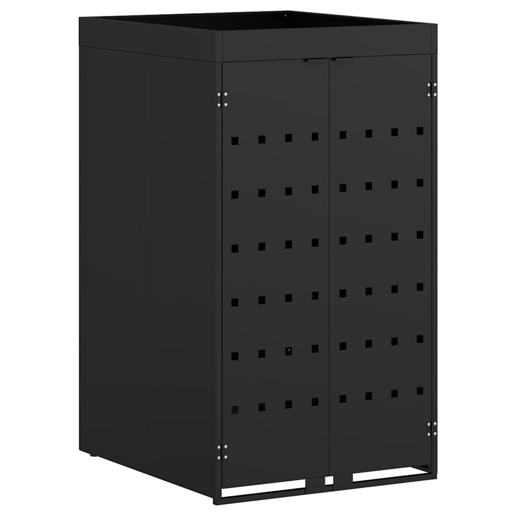 Wheeled refuse bin enclosure with planted roof for a 240L bin