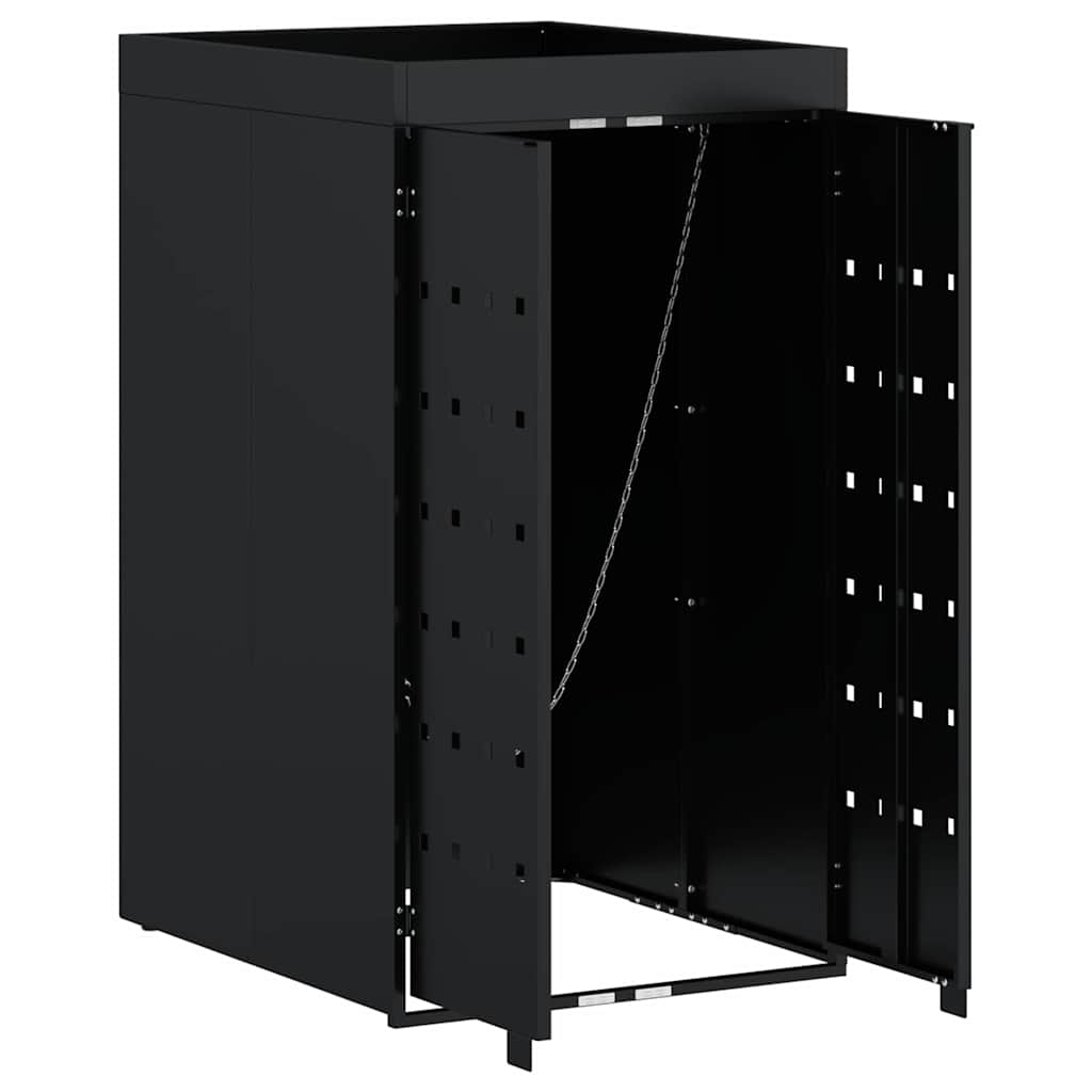 Wheeled refuse bin enclosure with planted roof for a 240L bin