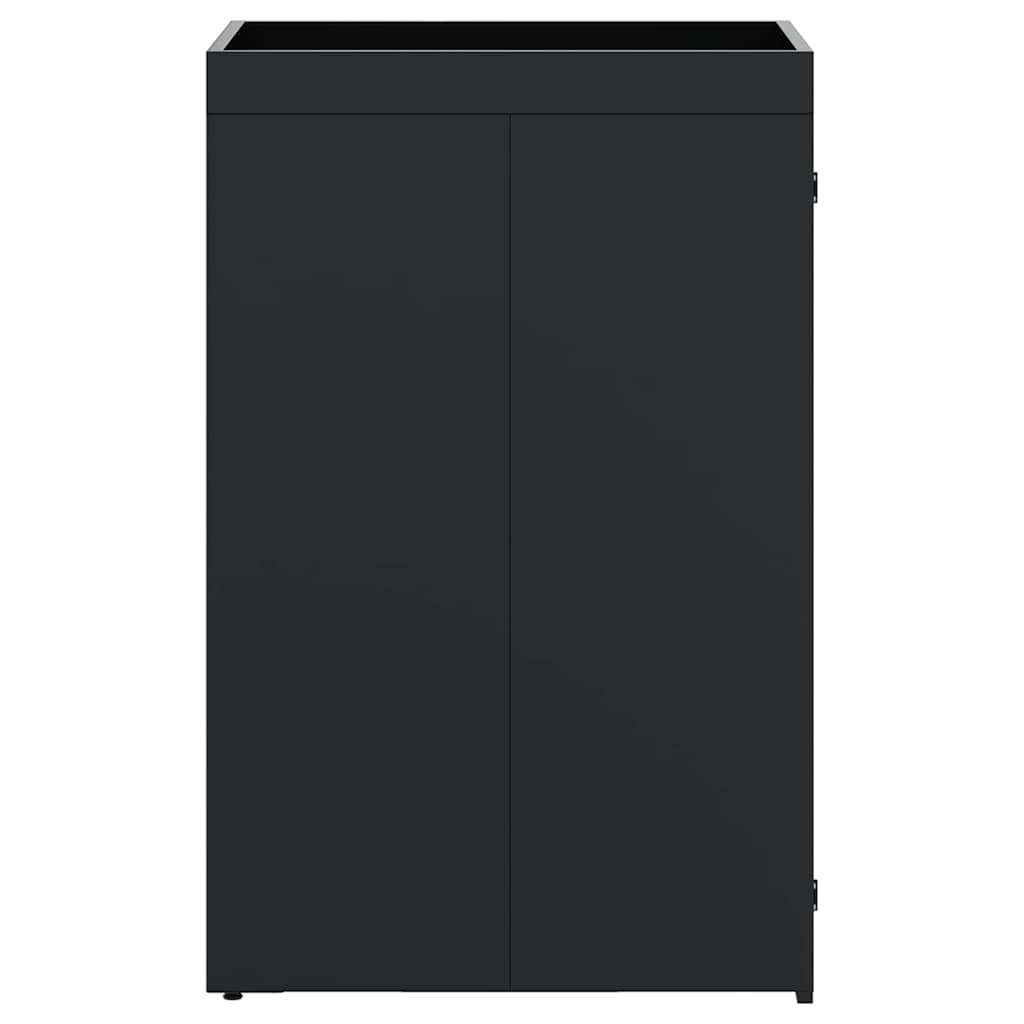 Wheeled refuse bin enclosure with planted roof for a 240L bin