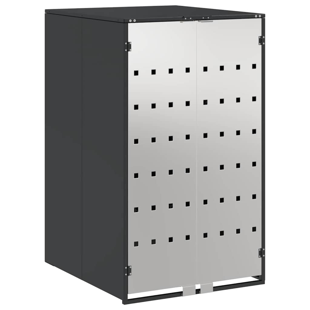 Abri de poubelles avec couvercle relevable à vérin à gaz pour poubelle de 240L anthracite