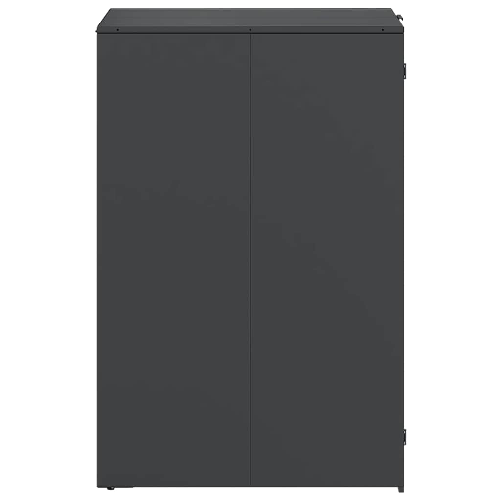 Abri de poubelles avec couvercle relevable à vérin à gaz pour poubelle de 240L anthracite