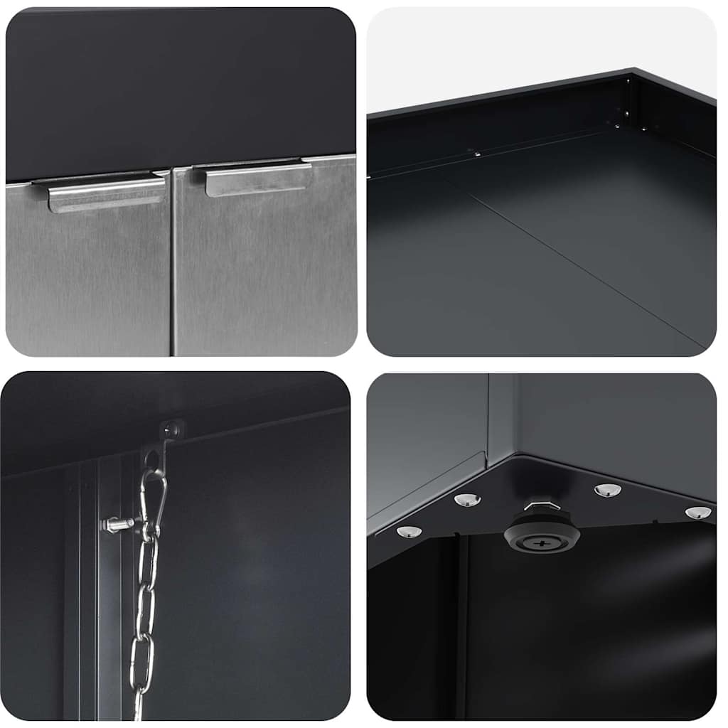 Bin Storage with Planter Roof for 240L Bin Anthracite Steel