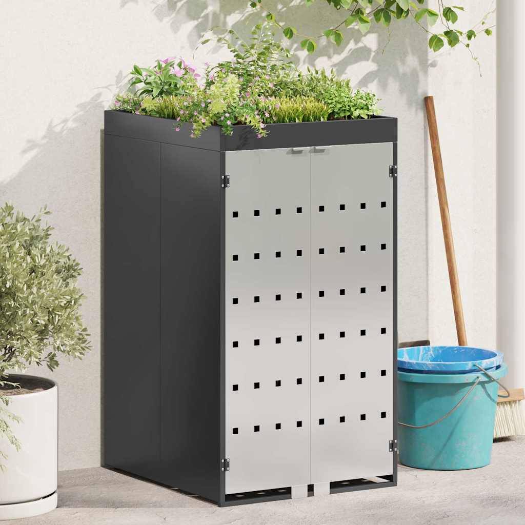 Bin Storage with Planter Roof for 240L Bin Anthracite Steel