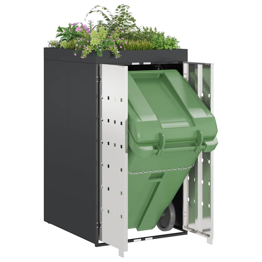 Bin Storage with Planter Roof for 240L Bin Anthracite Steel