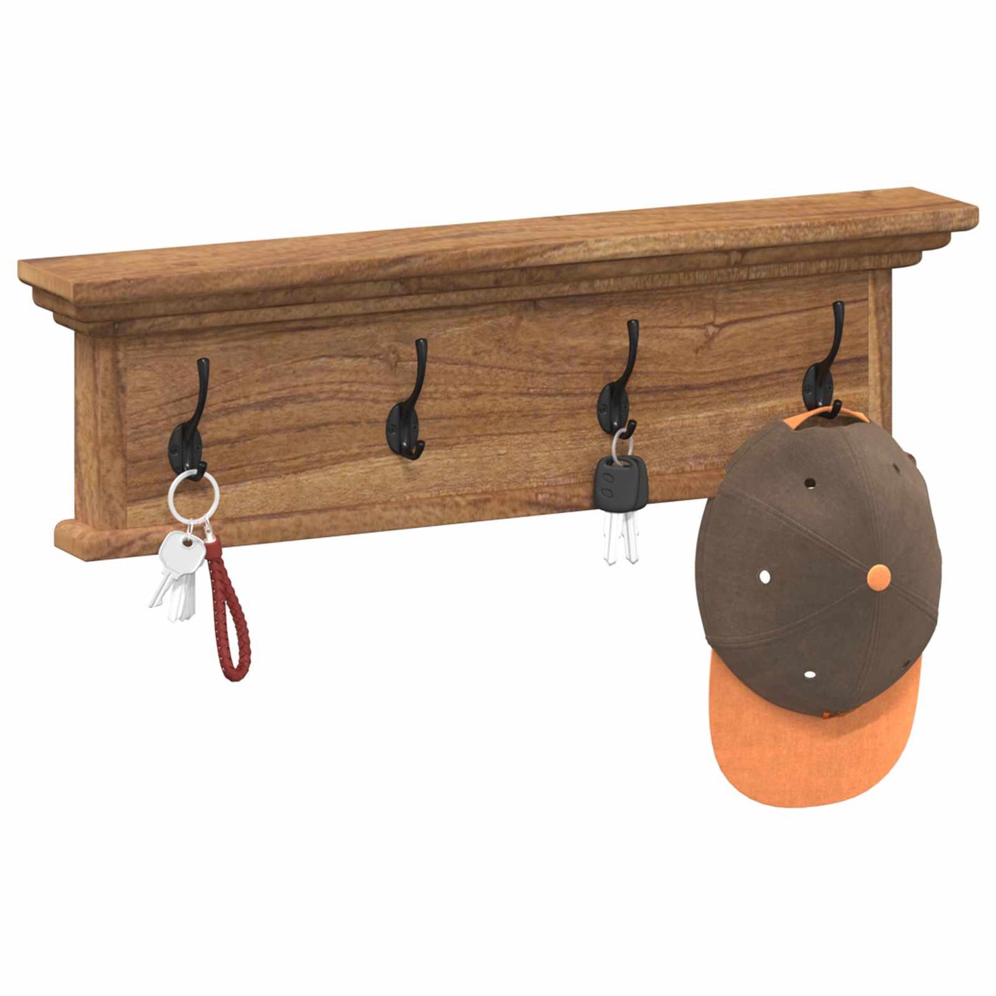 Wall-Mounted Clothes Rack Natural 70 x 10 x 20 cm