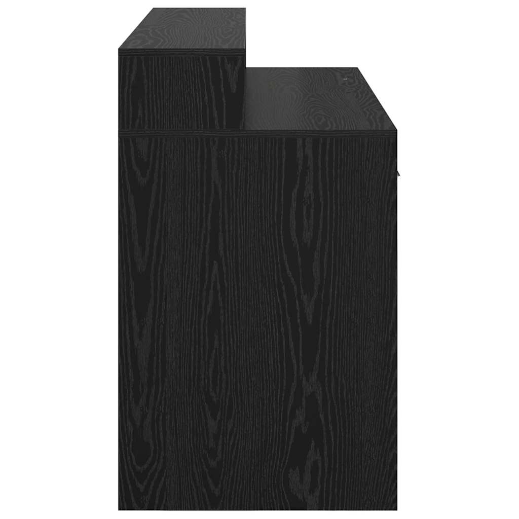 Desk Black Oak 120 x 55 x 91 cm Engineered Wood