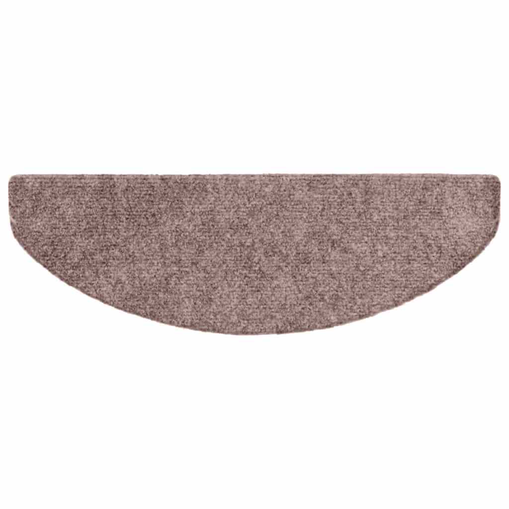 Tapis de marche auto-adhésifs 20 pcs. 65x21x4 cm Marron clair Semi-rond Grand