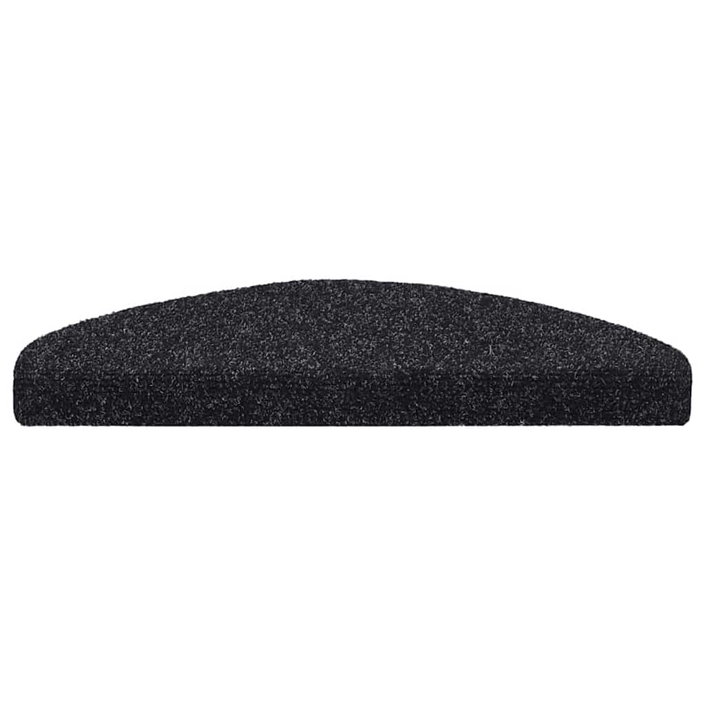 Stufenmatten Selbstklebend 20 Stk. 65x21x4 cm Schwarz Halbrund Groß