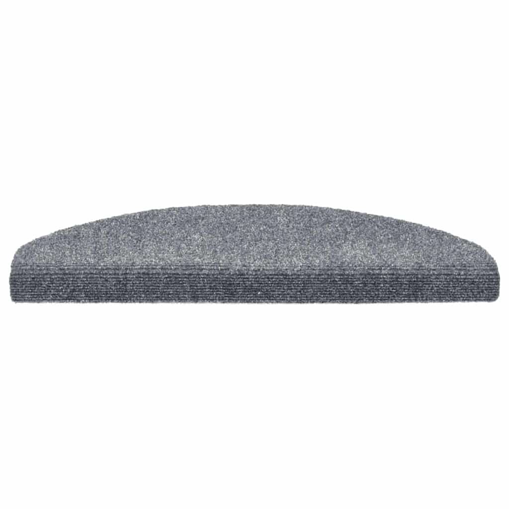 Tapis de marches autocollants 20 pces 65x21x4 cm Gris clair demi-rond grand