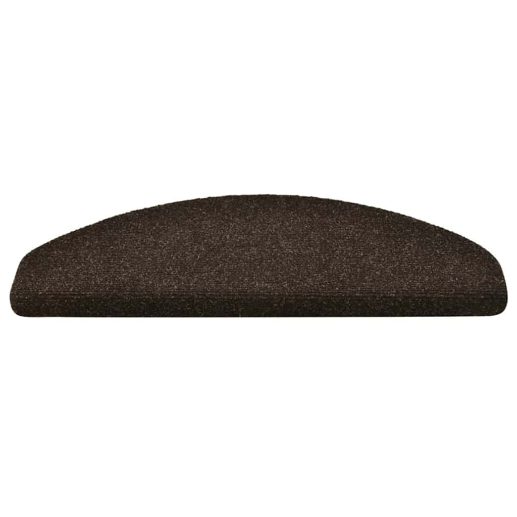 Tapis de marche auto-adhésifs 20 pcs 65x21x4 cm Marron foncé Semi-circulaire Grand