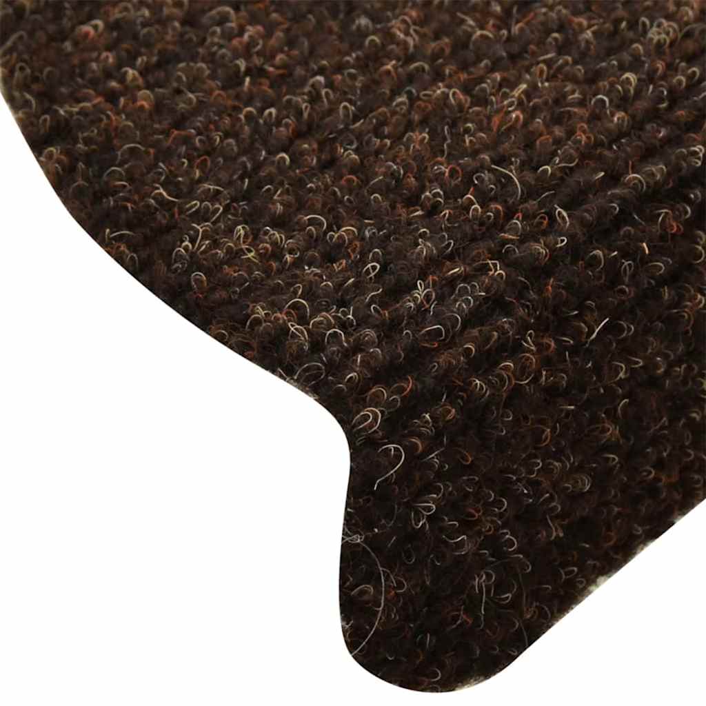 Stufenmatten Selbstklebend 20 Stk. 65x21x4 cm Braun Halbrund Groß