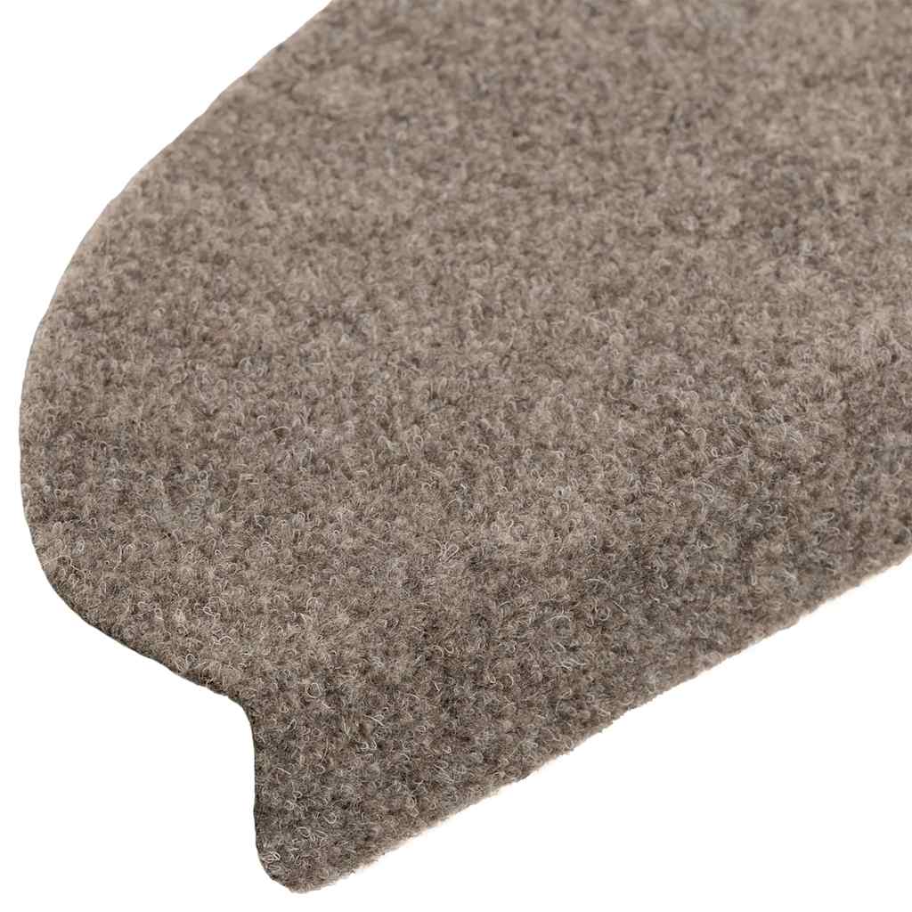 Self-Adhesive Stair Treads 20 Pcs. 65x21x4 cm Beige Semi-Circular Large