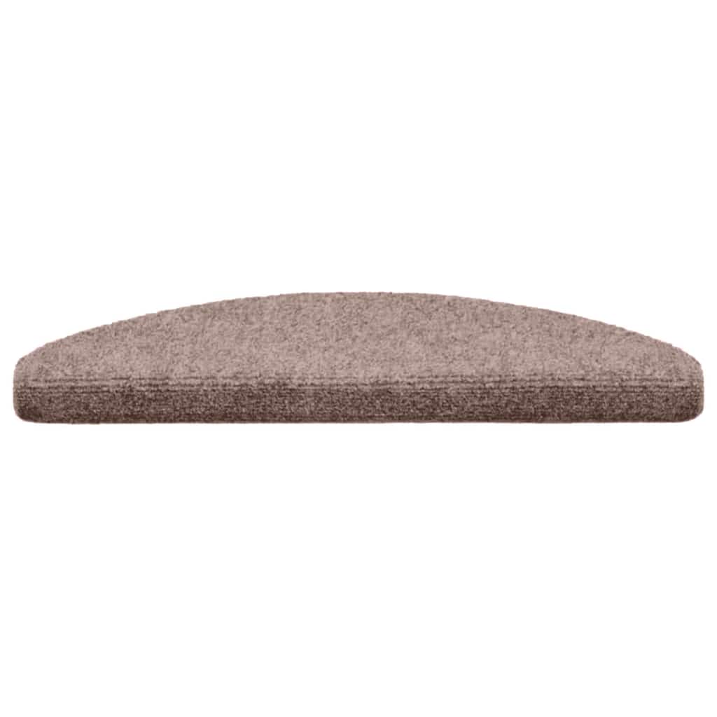 Marches d'escalier auto-adhésives 30 pièces 65x21x4 cm marron clair semi-circulaires grandes