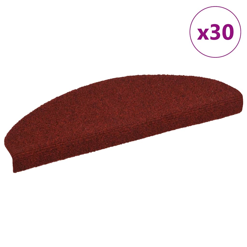 Tapis de marche auto-adhésifs 30 pcs 65x21x4 cm bordeaux demi-rond grand