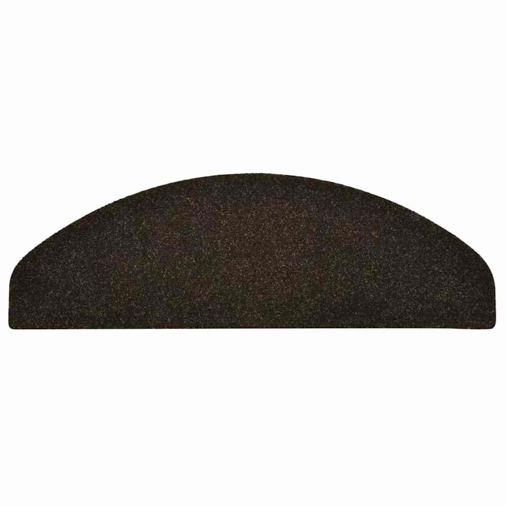 Tapis de marche auto-adhésifs 30 pièces 65x21x4 cm marron foncé semi-circulaire grand