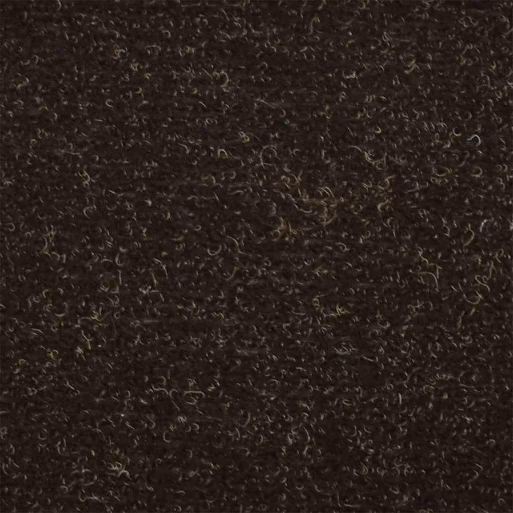 Tapis de marche auto-adhésifs 30 pièces 65x21x4 cm marron foncé semi-circulaire grand