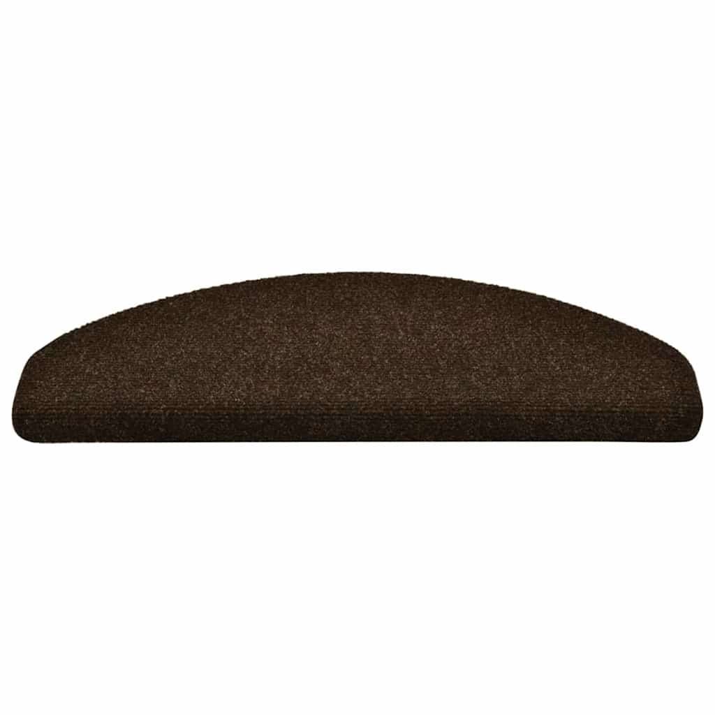 Tapis de marche auto-adhésifs 30 pces. 65x21x4 cm marron demi-rond grand