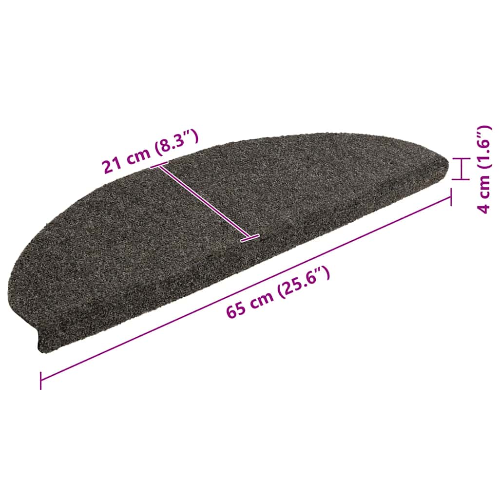 Tapis de marche auto-adhésifs 30 pcs 65x21x4 cm Anthracite Demi-rond Grand