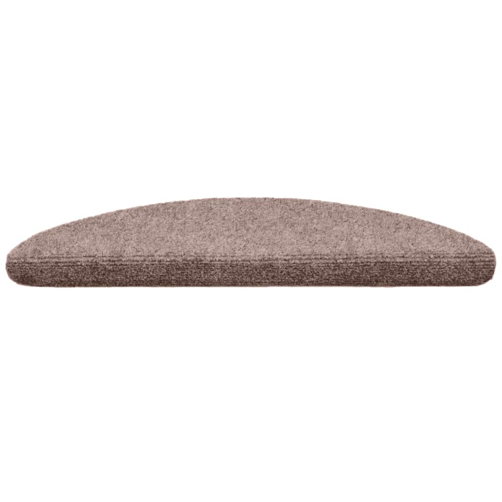 Marches de sécurité auto-adhésives, lot de 20, 56x17x3 cm, marron clair, semi-circulaires