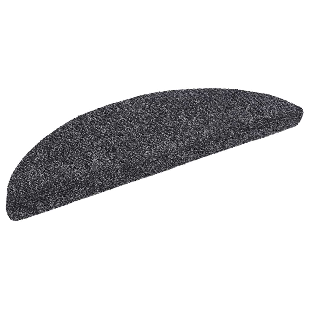 Stair Mats Self-Adhesive 20 pcs. 56x17x3 cm Dark Grey Semi-Circular