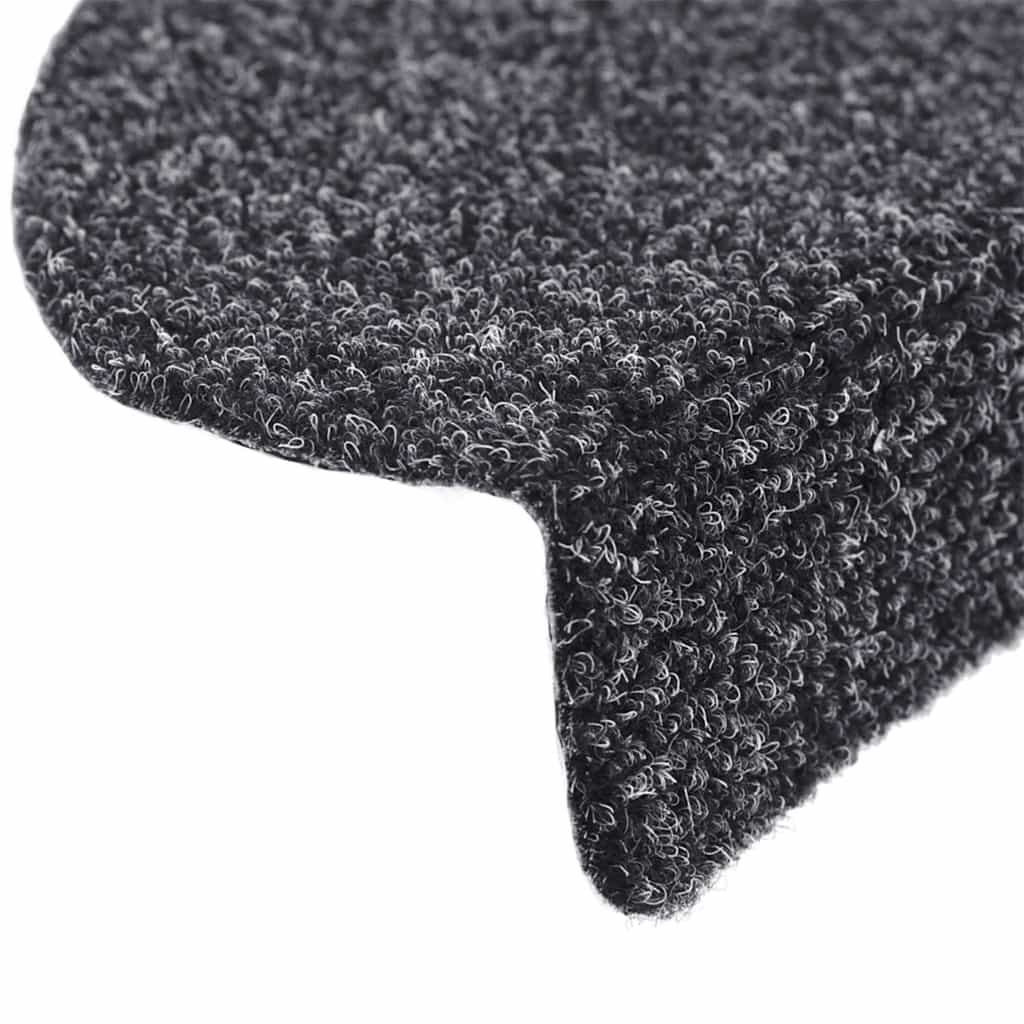 Stair Mats Self-Adhesive 20 pcs. 56x17x3 cm Dark Grey Semi-Circular