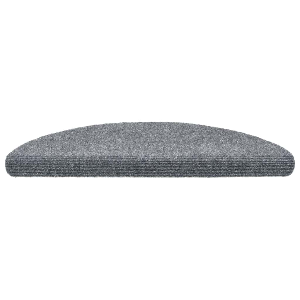 Tapis de marche auto-adhésifs 20 pcs. 56x17x3 cm Gris clair Semi-circulaire