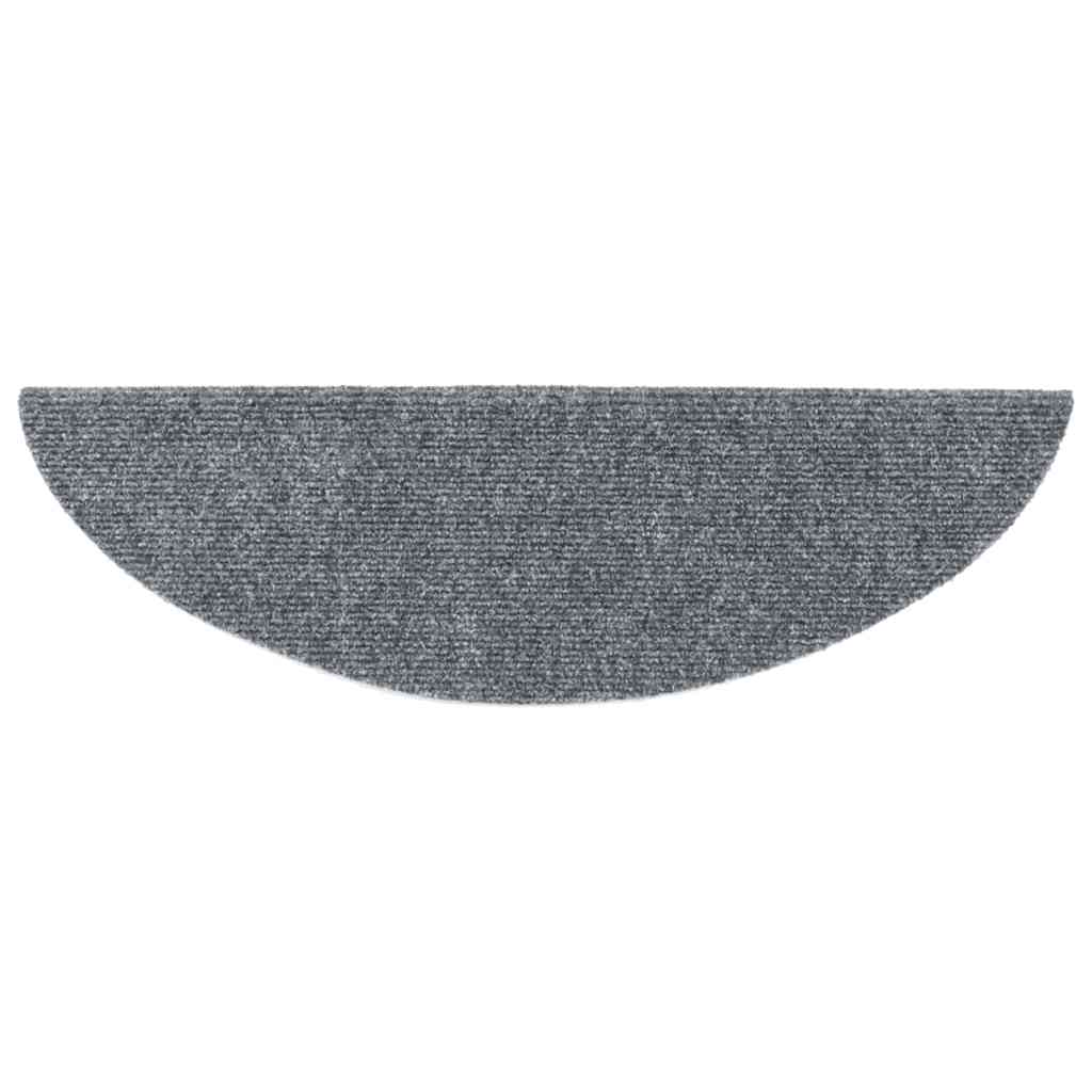Tapis de marche auto-adhésifs 20 pcs. 56x17x3 cm Gris clair Semi-circulaire