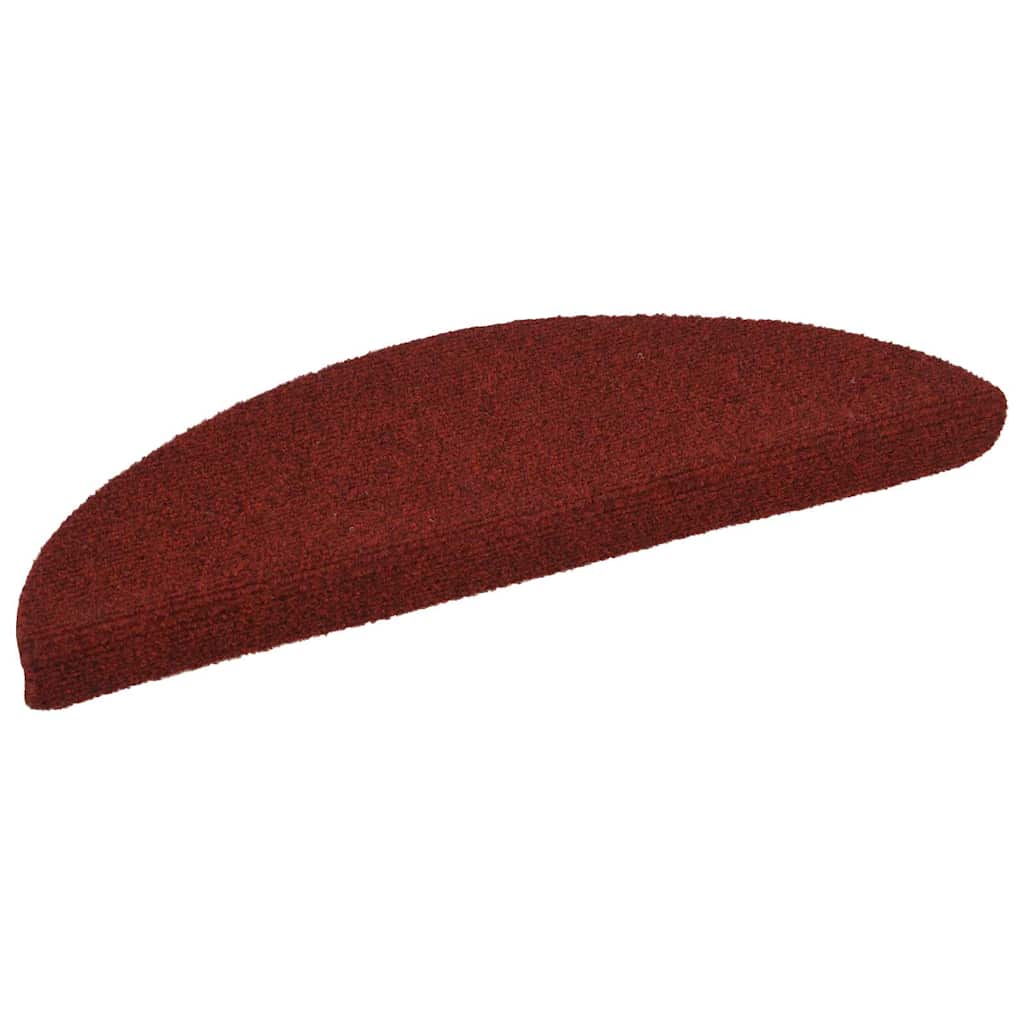 Tapis de marche auto-adhésifs 20 pcs. 56x17x3 cm bordeaux semi-circulaire