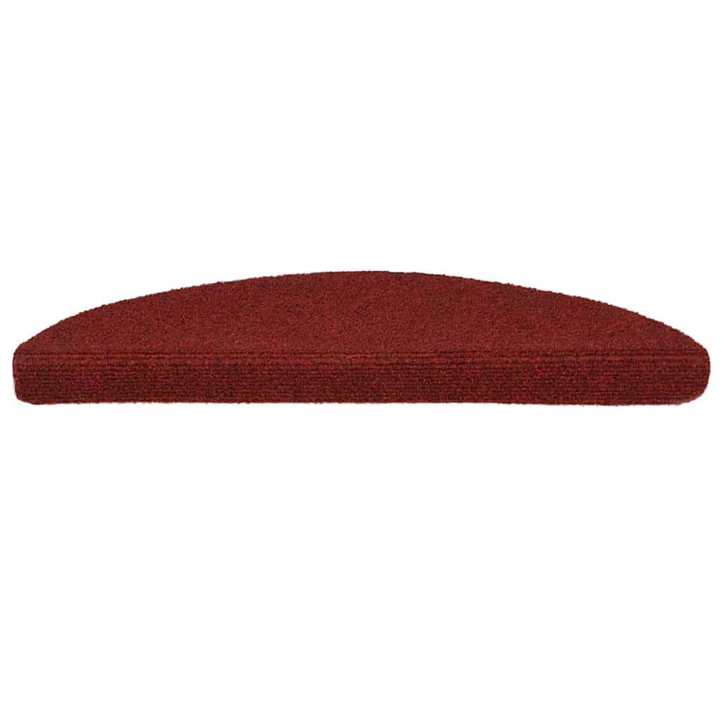 Tapis de marche auto-adhésifs 20 pcs. 56x17x3 cm bordeaux semi-circulaire