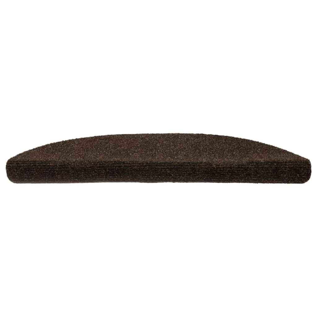 Marches de protection auto-adhésives 20 pièces 56x17x3 cm Marron Semi-rondes