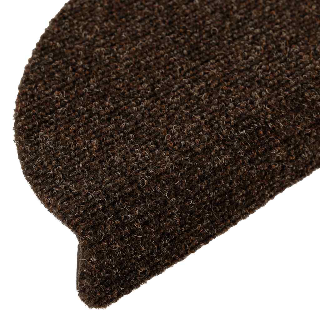 Marches de protection auto-adhésives 20 pièces 56x17x3 cm Marron Semi-rondes