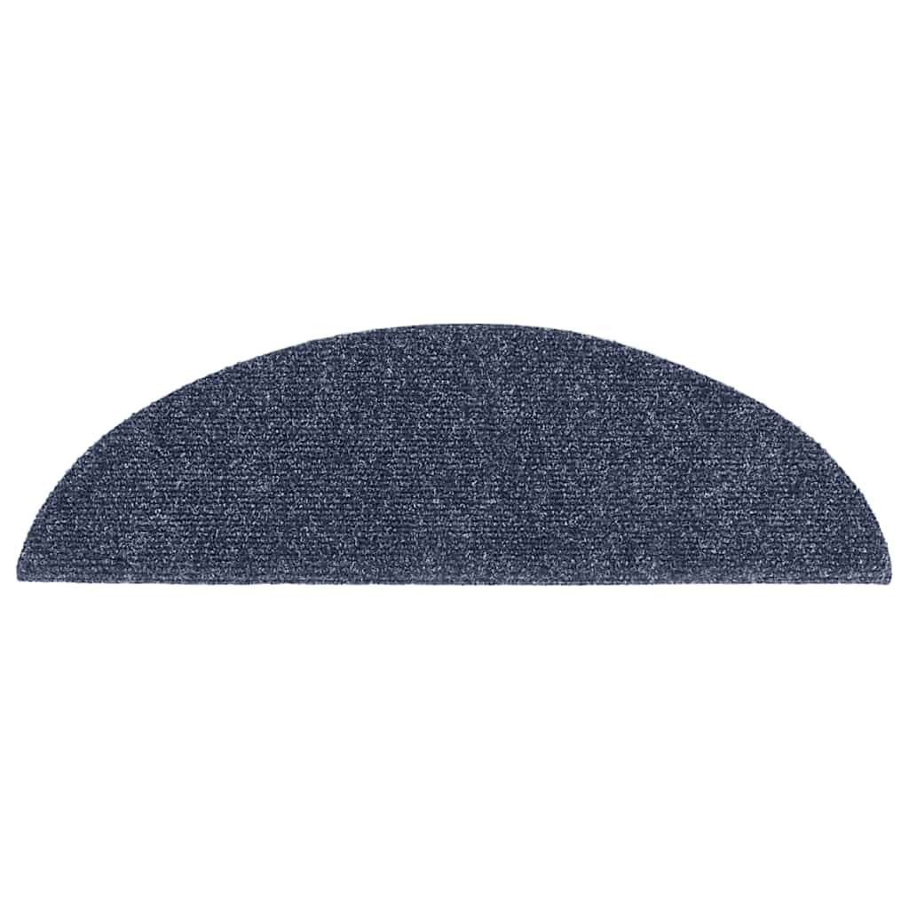 Stair Mats Self-Adhesive 30 pcs. 56x17x3 cm Blue Semi-Circular
