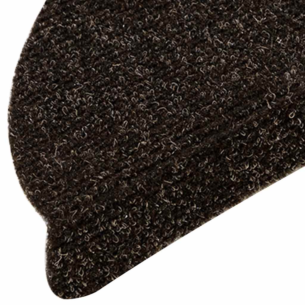 Stair Treads Self-Adhesive 30 pcs. 56x17x3 cm Dark Brown Semi-Circular