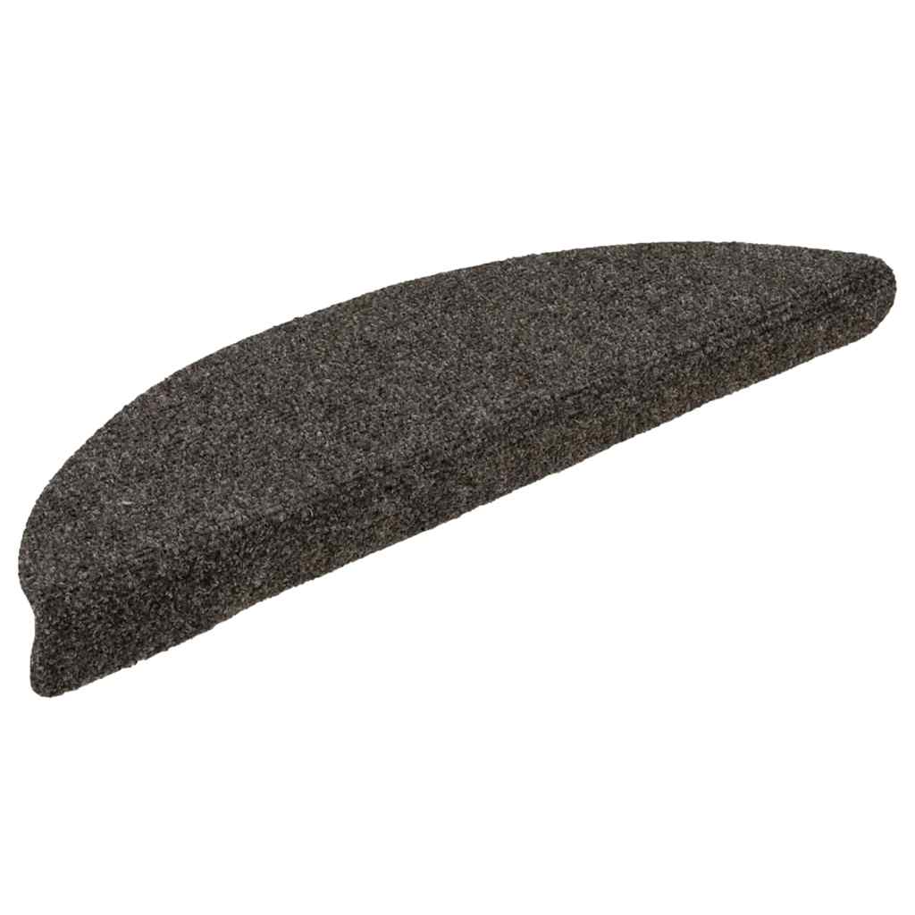 Tapis de marche auto-adhésifs 30 pcs. 56x17x3 cm anthracite semi-rond