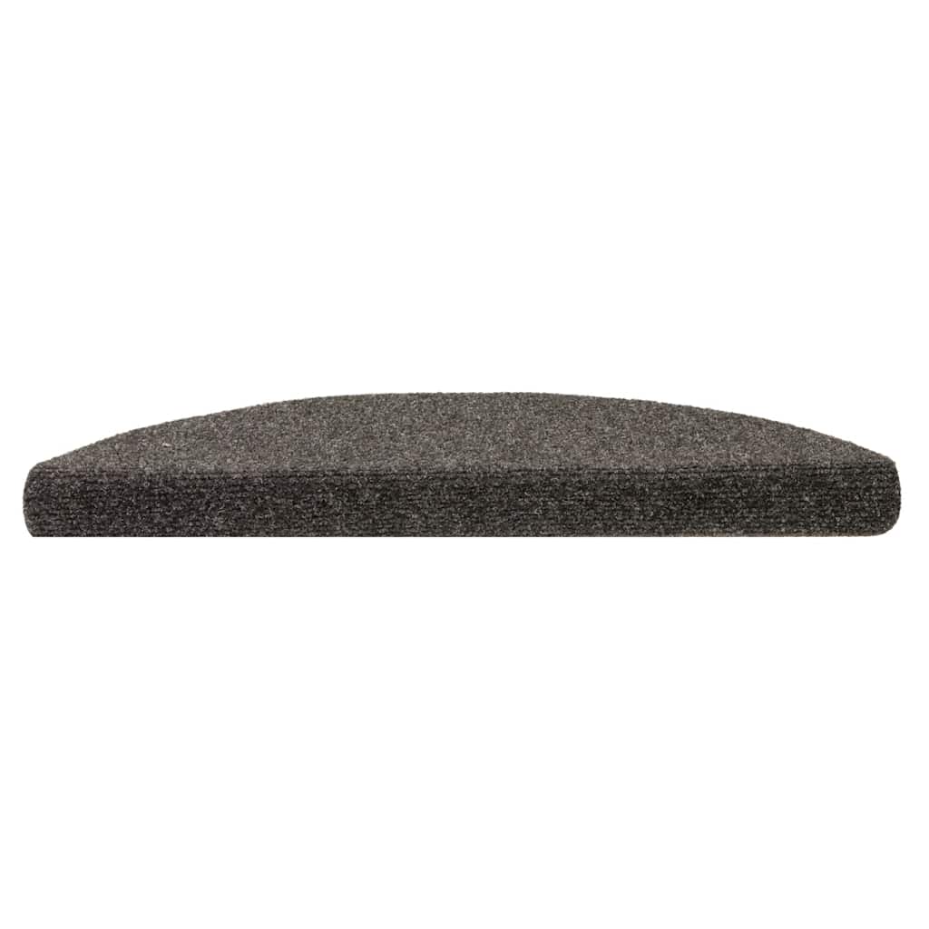 Tapis de marche auto-adhésifs 30 pcs. 56x17x3 cm anthracite semi-rond